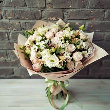 Букет цветов из:  Альстромерии, Розы и Хризантемы в Великоархангельском