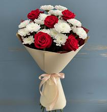 Букет цветов из:  Розы и Хризантемы в Великоархангельском