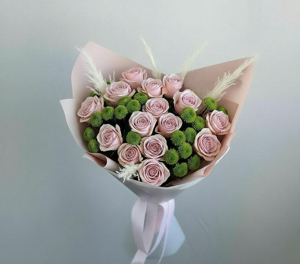 Букет цветов из: Розы и Хризантемы в Великоархангельском