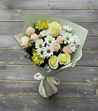 Букет цветов из:  Альстромерии, Розы и Хризантемы в Великоархангельском