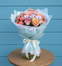 Букет цветов из:  Хризантемы и Розы в Великоархангельском