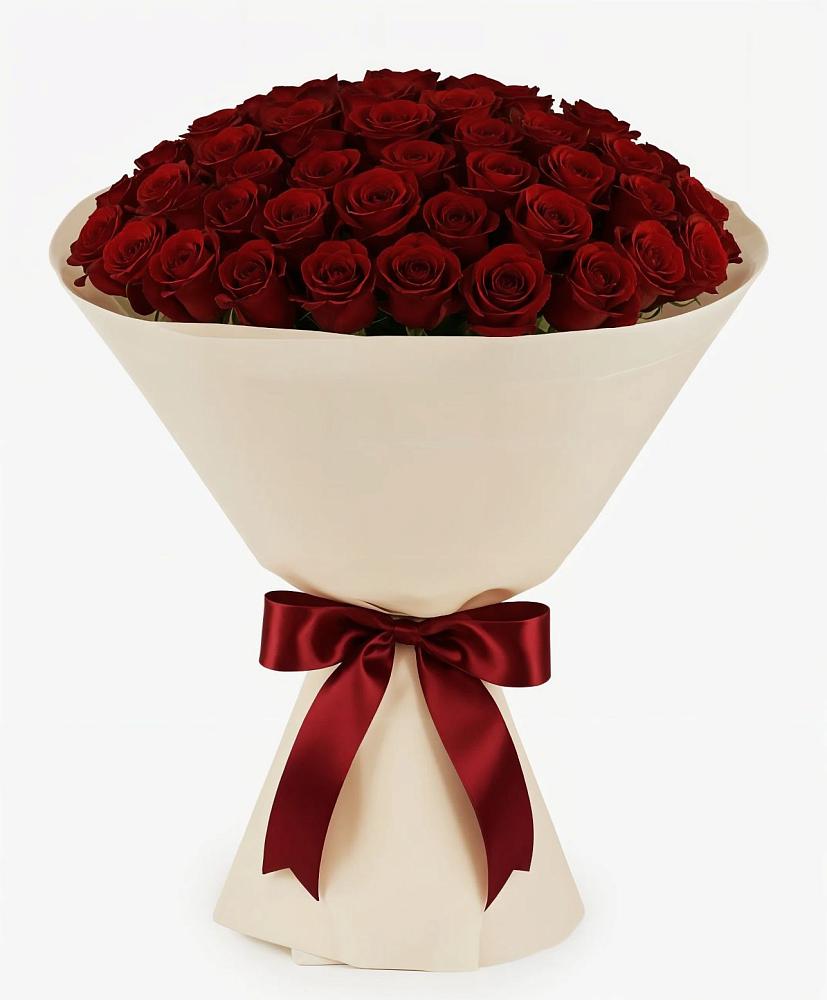 Букет 101 Бордовая роза Блэк Бакарра в Великоархангельском