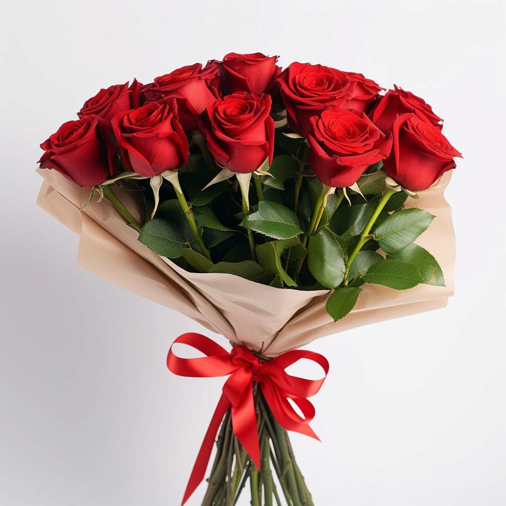 Букет 11 Красных роз Эдлесс Лав в Великоархангельском